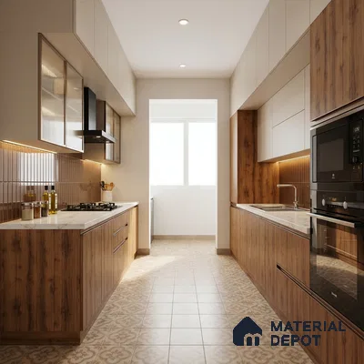 Wooden Look LM 21560 Natural Teak 8ft x 4ft Texture Finish Decorative Laminate - 1 mm | Suitable for TV Unit, Wardrobe, Kitchen Cabinets