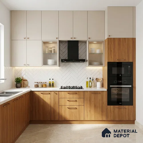 Wooden Look LM 21561 Glowing Oak 8ft x 4ft Texture Finish Decorative Laminate - 1 mm | Suitable for TV Unit, Wardrobe, Kitchen Cabinets