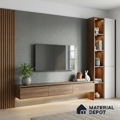 Stone Look LM 21567 Pebble Grey 8ft x 4ft Texture Finish Decorative Laminate - 1 mm | Suitable for TV Unit, Wardrobe, Kitchen Cabinets