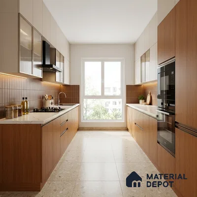Wooden Look LM 21569 Saffron Oak 8ft x 4ft Texture Finish Decorative Laminate - 1 mm | Suitable for TV Unit, Wardrobe, Kitchen Cabinets