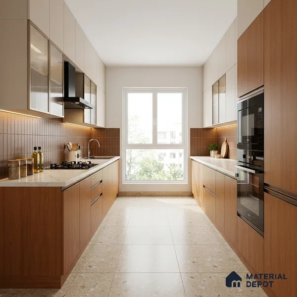 Wooden Look LM 21569 Saffron Oak 8ft x 4ft Texture Finish Decorative Laminate - 1 mm | Suitable for TV Unit, Wardrobe, Kitchen Cabinets