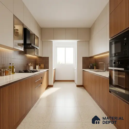 Wooden Look LM 21577 Terracotta Chery 8ft x 4ft Texture Finish Decorative Laminate - 1 mm | Suitable for TV Unit, Wardrobe, Kitchen Cabinets