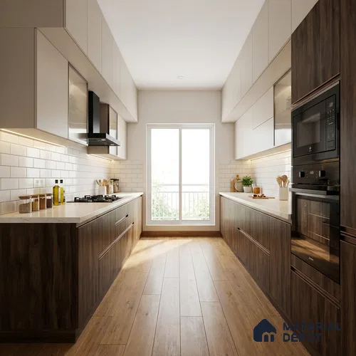 Wooden Look LM 21588 Dark Oak 8ft x 4ft Texture Finish Decorative Laminate - 1 mm | Suitable for TV Unit, Wardrobe, Kitchen Cabinets