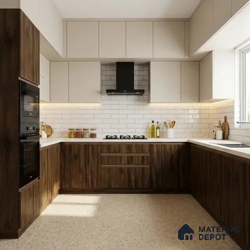Wooden Look LM 21590 Dark Oak 8ft x 4ft Texture Finish Decorative Laminate - 1 mm | Suitable for TV Unit, Wardrobe, Kitchen Cabinets