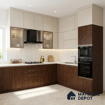 Wooden Look LM 21591 Deep Mahogany 8ft x 4ft Texture Finish Decorative Laminate - 1 mm | Suitable for TV Unit, Wardrobe, Kitchen Cabinets