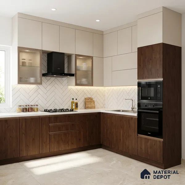 Wooden Look LM 21591 Deep Mahogany 8ft x 4ft Texture Finish Decorative Laminate - 1 mm | Suitable for TV Unit, Wardrobe, Kitchen Cabinets