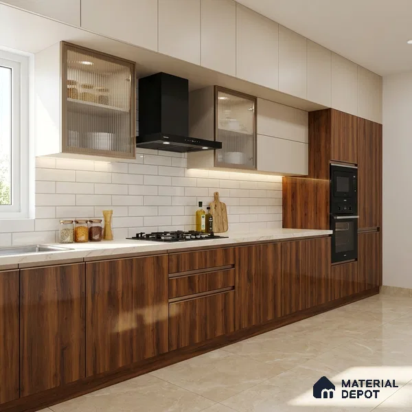 Wooden Look LM 21594 Splendid Oak 8ft x 4ft High Gloss Finish Decorative Laminate - 1 mm | Suitable for TV Unit, Wardrobe, Kitchen Cabinets