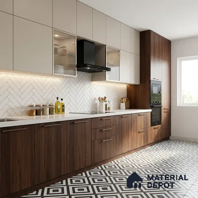 Wooden Look LM 21598 Lorel Brown 8ft x 4ft Matte Finish Decorative Laminate - 1 mm | Suitable for TV Unit, Wardrobe, Kitchen Cabinets