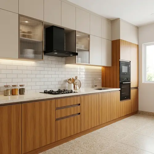 Wooden Look LM 21608 Toasted Hazelnut 8ft x 4ft Suede Finish Decorative Laminate - 1 mm | Suitable for TV Unit, Wardrobe, Kitchen Cabinets
