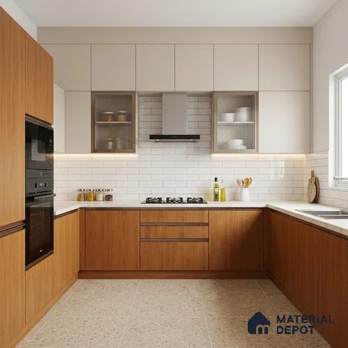 Wooden Look LM 21610 Caramelised Pine 8ft x 4ft Suede Finish Decorative Laminate - 1 mm | Suitable for TV Unit, Wardrobe, Kitchen Cabinets
