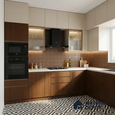 Wooden Look LM 21614 Rich Mahogany 8ft x 4ft Suede Finish Decorative Laminate - 1 mm | Suitable for TV Unit, Wardrobe, Kitchen Cabinets