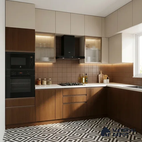 Wooden Look LM 21614 Rich Mahogany 8ft x 4ft Suede Finish Decorative Laminate - 1 mm | Suitable for TV Unit, Wardrobe, Kitchen Cabinets