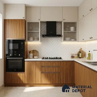 Wooden Look LM 21619 Rustic Honey 8ft x 4ft Suede Finish Decorative Laminate - 1 mm | Suitable for TV Unit, Wardrobe, Kitchen Cabinets
