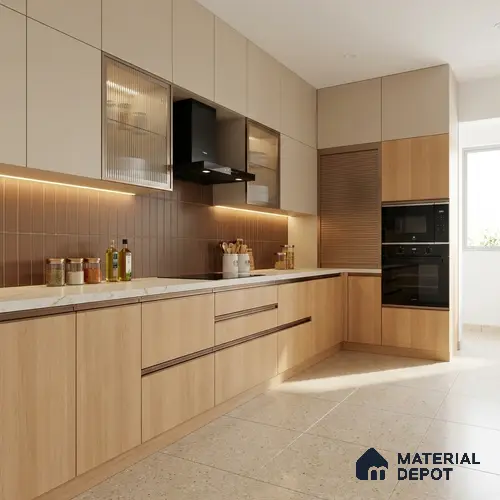 Wooden Look LM 21620 Barley Birch 8ft x 4ft Suede Finish Decorative Laminate - 1 mm | Suitable for TV Unit, Wardrobe, Kitchen Cabinets
