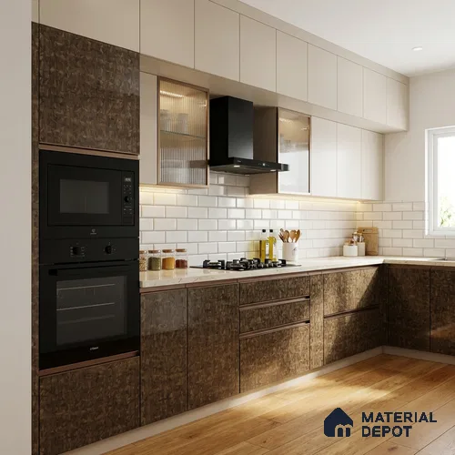 Wooden Look LM 21756 8ft x 4ft High Gloss Finish Decorative Laminate - 1 mm | Suitable for TV Unit, Wardrobe, Kitchen Cabinets