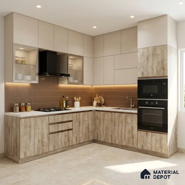 Wooden Look LM 22786 8 ft x 4 ft Texture Finish Decorative Laminate - 1 mm | Suitable for TV Unit, Wardrobe, Kitchen Cabinets