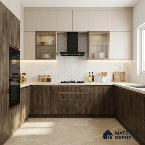 Wooden Look LM 22787 8 ft x 4 ft Texture Finish Decorative Laminate - 1 mm | Suitable for TV Unit, Wardrobe, Kitchen Cabinets
