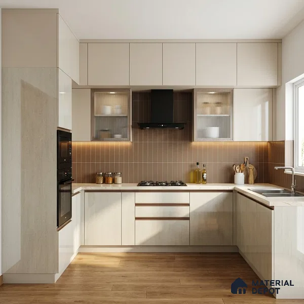 Wooden Look LM 22792 8 ft x 4 ft High Gloss Finish Decorative Laminate - 1 mm | Suitable for TV Unit, Wardrobe, Kitchen Cabinets