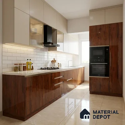 Wooden Look LM 23357 Rustic Cedar 8 ft x 4 ft High Gloss Finish 6H Anti Scratch Acrylic Laminate - 1.5 mm | Suitable for Kitchen Cabinet, TV Unit, Wardrobe