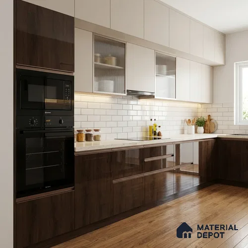 Wooden Look LM 23359 Canyon Pine 8 ft x 4 ft High Gloss Finish 6H Anti Scratch Acrylic Laminate - 1.5 mm | Suitable for Kitchen Cabinet, TV Unit, Wardrobe