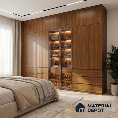 Wooden Look LM 23465 (AR 01 7538) Golden Sands 8 ft x 4 ft Alder Ridge Finish Decorative Laminate - 1 mm | Suitable for TV Unit, Wardrobe, Kitchen Cabinets