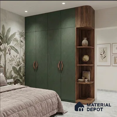 Patterned Look LM 23468 (AW 38 415) Satin Olive 8 ft x 4 ft Aged Wood Finish Decorative Laminate - 1 mm | Suitable for TV Unit, Wardrobe, Kitchen Cabinets