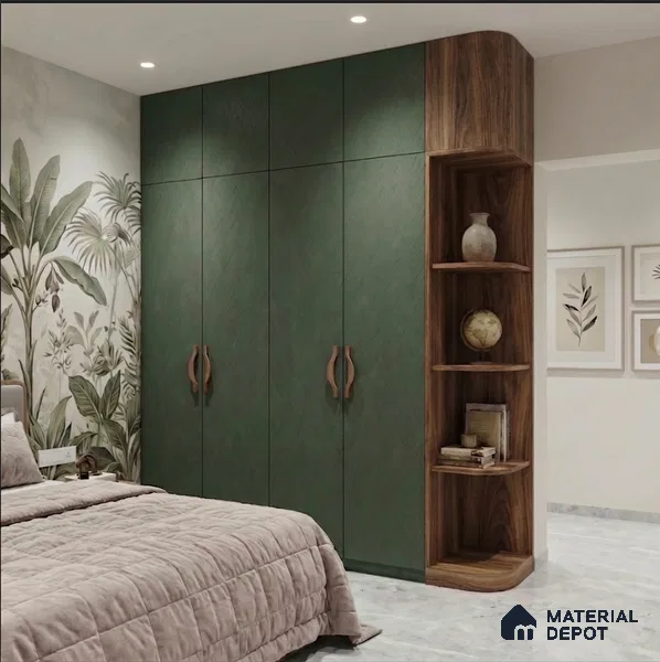 Patterned Look LM 23468 (AW 38 415) Satin Olive 8 ft x 4 ft Aged Wood Finish Decorative Laminate - 1 mm | Suitable for TV Unit, Wardrobe, Kitchen Cabinets