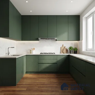 Patterned Look LM 23468 (AW 38 415) Satin Olive 8 ft x 4 ft Aged Wood Finish Decorative Laminate - 1 mm | Suitable for TV Unit, Wardrobe, Kitchen Cabinets