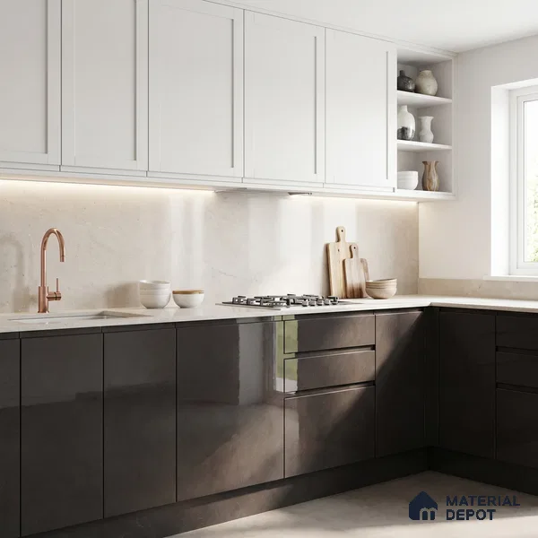 LM 23489 Rustic Slenna 8 ft x 4 ft High Gloss Finish Decorative Laminate - 1 mm | Suitable for TV Unit, Wardrobe, Kitchen Cabinets