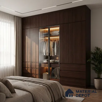 Wooden Look LM 23494 (AR 03 7119) Wenge Wood 8 ft x 4 ft Aged Radiance Finish Decorative Laminate - 1 mm | Suitable for TV Unit, Wardrobe, Kitchen Cabinets