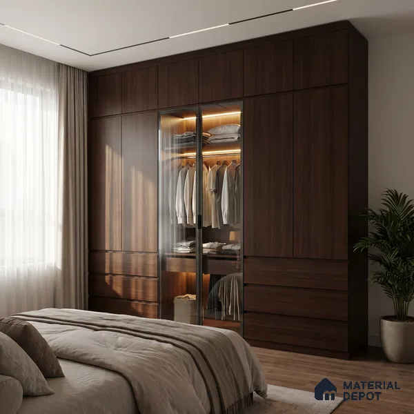 Wooden Look LM 23494 (AR 03 7119) Wenge Wood 8 ft x 4 ft Aged Radiance Finish Decorative Laminate - 1 mm | Suitable for TV Unit, Wardrobe, Kitchen Cabinets