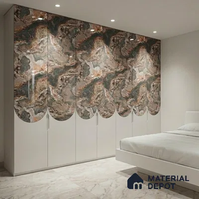 LM 23503 Copper Canyon 8 ft x 4 ft High Gloss Finish Decorative Laminate - 1 mm | Suitable for TV Unit, Wardrobe, Kitchen Cabinets