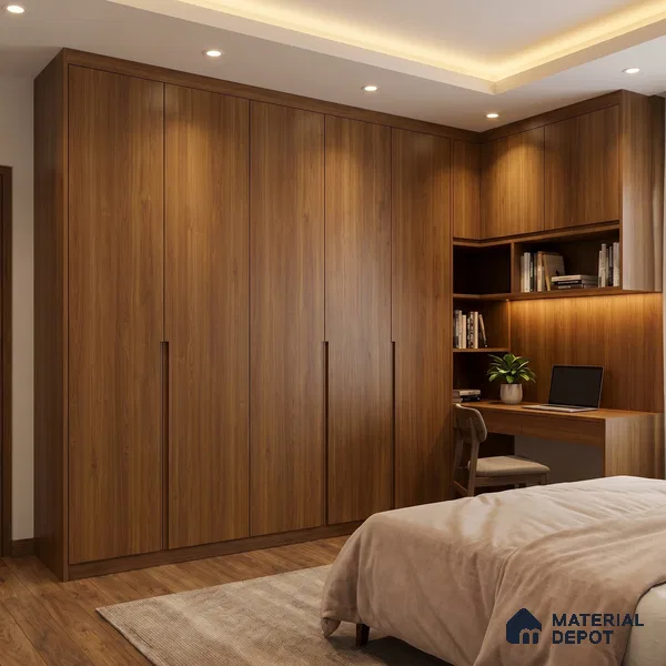 Wooden Look LM 23511 Golden Sands 8 ft x 4 ft Amber Oak Finish Decorative Laminate - 1 mm | Suitable for TV Unit, Wardrobe, Kitchen Cabinets