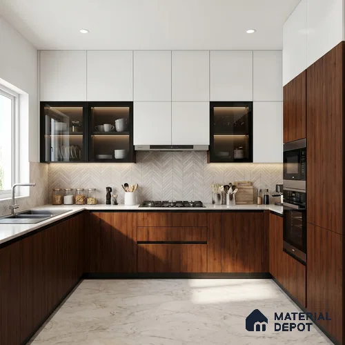 Wooden Look LM 23512 (AO 09 7117) Cacao Bean 8 ft x 4 ft Amber Oak Finish Decorative Laminate - 1 mm | Suitable for TV Unit, Wardrobe, Kitchen Cabinets