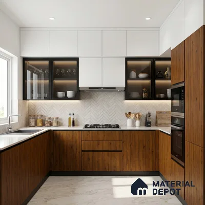Wooden Look LM 23514 Urban Timber 8 ft x 4 ft Almond Finish Decorative Laminate - 1 mm | Suitable for TV Unit, Wardrobe, Kitchen Cabinets