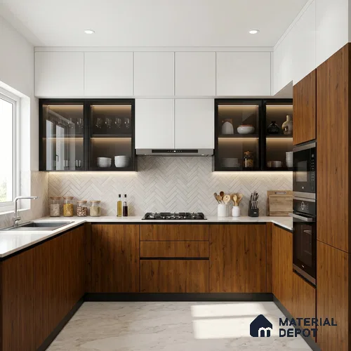 Wooden Look LM 23514 Urban Timber 8 ft x 4 ft Almond Finish Decorative Laminate - 1 mm | Suitable for TV Unit, Wardrobe, Kitchen Cabinets