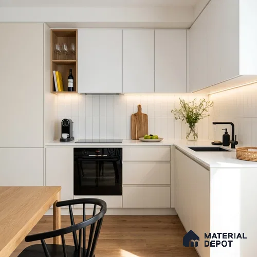 LM 23515 (SMT 406) Off White 8 ft x 4 ft Super Matte Finish Decorative Laminate - 1 mm | Suitable for Living Room, Kitchen, Office