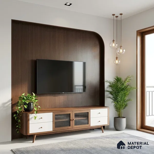 Wooden Fluted Look LM 23534 Wenge Wood 8 ft x 4 ft Bamboo Bliss Finish Decorative Laminate - 1 mm | Suitable for TV Unit, Wardrobe, Kitchen Cabinets