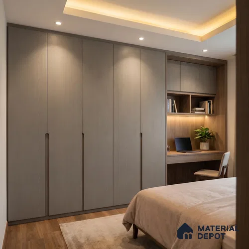 Wooden Look LM 23535 Moonlit Pine 8 ft x 4 ft Alder Ridge Finish Decorative Laminate - 1 mm | Suitable for TV Unit, Wardrobe, Kitchen Cabinets