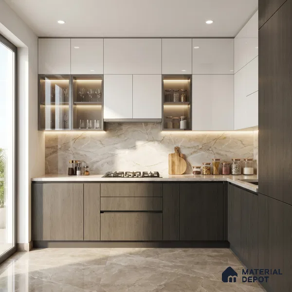 Wooden Look LM 23541 Charcoal Forest 8 ft x 4 ft Alder Ridge Finish Decorative Laminate - 1 mm | Suitable for TV Unit, Wardrobe, Kitchen Cabinets