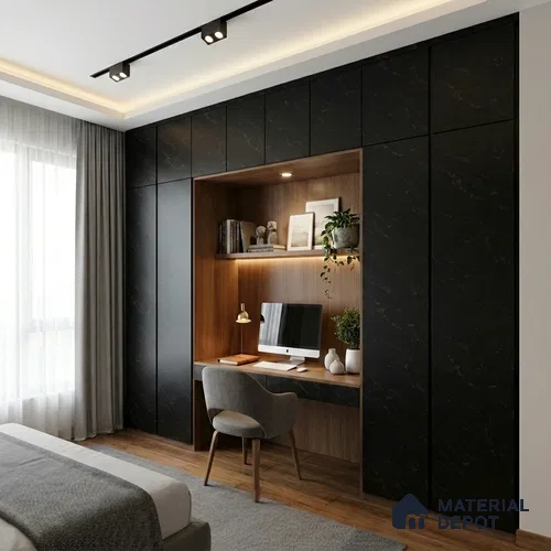 LM 23542 Ebony Galaxy 8 ft x 4 ft Aurora Twilight Finish Decorative Laminate - 1 mm | Suitable for TV Unit, Wardrobe, Kitchen Cabinets