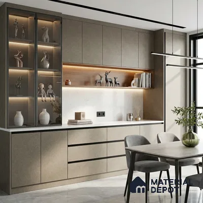 LM 23543 (DG 14 AR 5) Royal Texture 8 ft x 4 ft Digital Textured Finish Decorative Laminate - 1 mm | Suitable for TV Unit, Wardrobe, Kitchen Cabinets