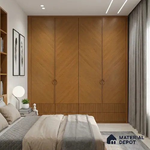Wooden Look LM 23544 Honeydew Maple 8 ft x 4 ft Silky PU Finish Decorative Laminate - 1 mm | Suitable for TV Unit, Wardrobe, Kitchen Cabinets