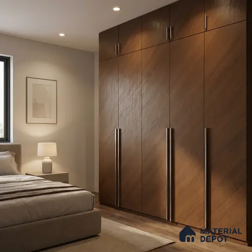 Wooden Look LM 23545 Starlight Oak 8 ft x 4 ft Silky PU Finish Decorative Laminate - 1 mm | Suitable for TV Unit, Wardrobe, Kitchen Cabinets