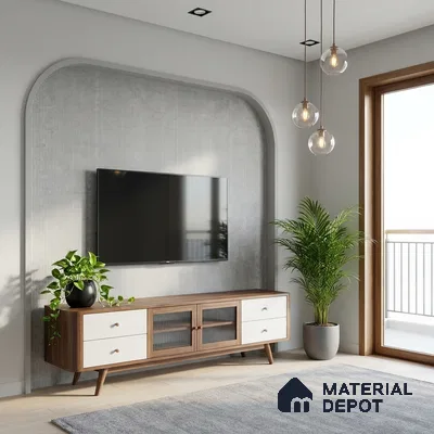 Marble Fluted Look LM 23553 Moonstone 8 ft x 4 ft Glittery Flute Finish Decorative Laminate - 1 mm | Suitable for TV Unit, Wardrobe, Kitchen Cabinets