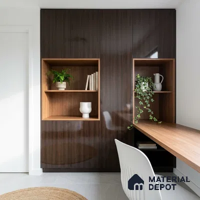 Wooden Look LM 23564 (HG 7253) Weathered Wood 8 ft x 4 ft High Gloss Finish Decorative Laminate - 1 mm | Suitable for TV Unit, Wardrobe, Kitchen Cabinets