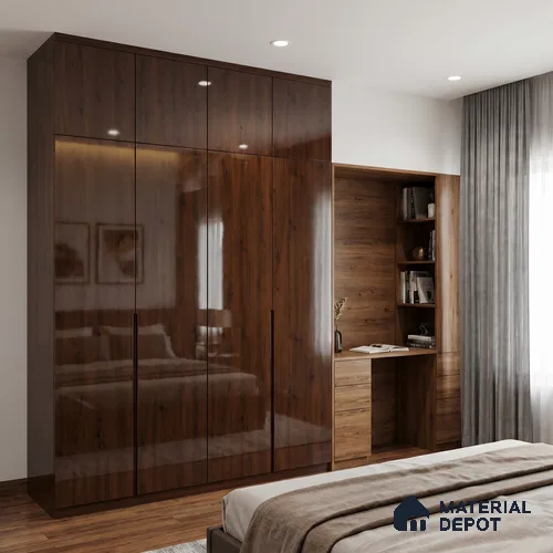 Wooden Look LM 23569 (HG 7293) Midtown maple 8 ft x 4 ft High Gloss Finish Decorative Laminate - 1 mm | Suitable for TV Unit, Wardrobe, Kitchen Cabinets