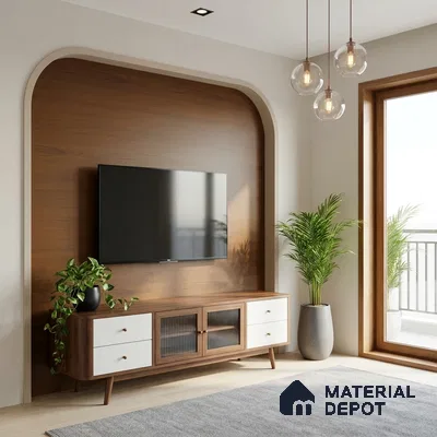 Wooden Look LM 23574 Cinnamon Spice 8 ft x 4 ft Arctic Honey Oak Finish Decorative Laminate - 1 mm | Suitable for TV Unit, Wardrobe, Kitchen Cabinets