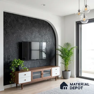 Marble Fluted Look LM 23575 Onyx Shadow 8 ft x 4 ft Glittery Flute Finish Decorative Laminate - 1 mm | Suitable for TV Unit, Wardrobe, Kitchen Cabinets