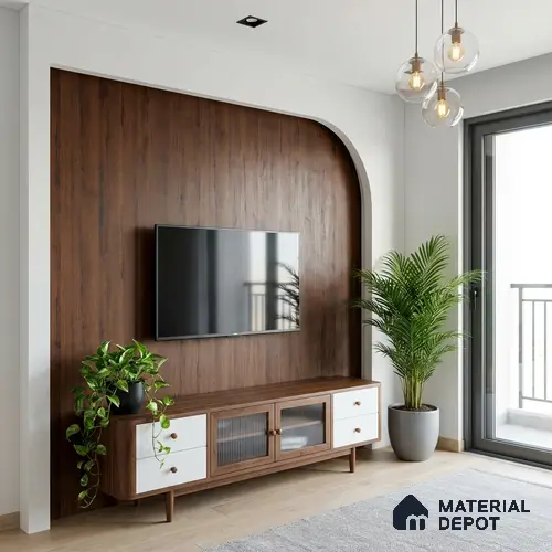 Wooden Look LM 23577 Cacao Bean 8 ft x 4 ft Super Matte Finish Decorative Laminate - 1 mm | Suitable for TV Unit, Wardrobe, Kitchen Cabinets